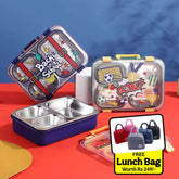 TrioFeast 🍱✨Bento Lunch Box (3 Compartment) (Leak Proof)